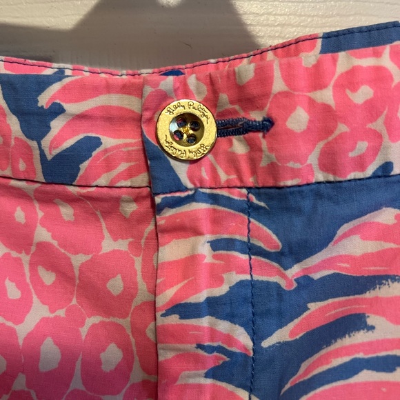 Lilly Pulitzer Pink and Blue Buttercup Tropical Pineapple Print Shorts - Picture 5 of 11